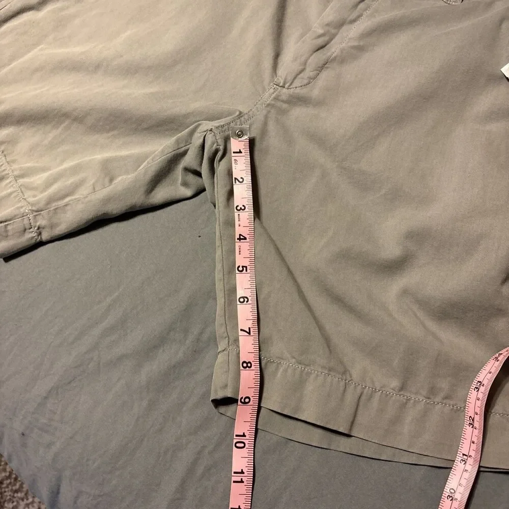 Faherty Mens Movement Chino Shorts Grey Sz 34 Organic Cotton 9” Inseam